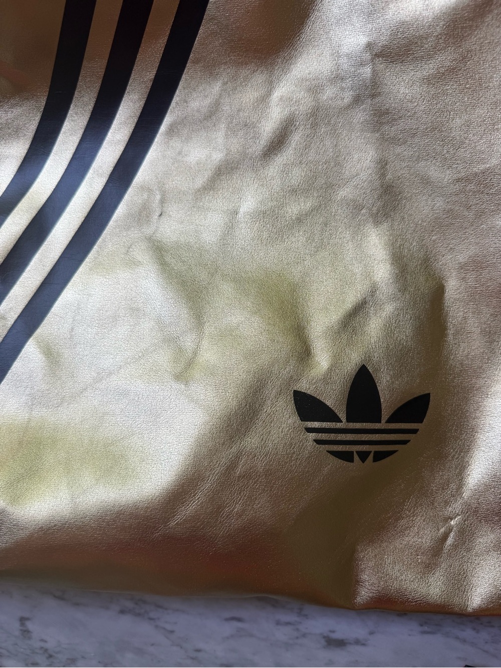 ADIDAS x AVAVAV Rare Gold and Black Hobo Shoulder Bag - Picture 8 of 9